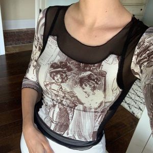 Amazing vintage mesh top